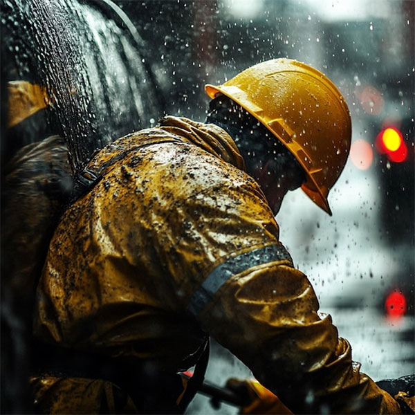 Protective garments against wet weather